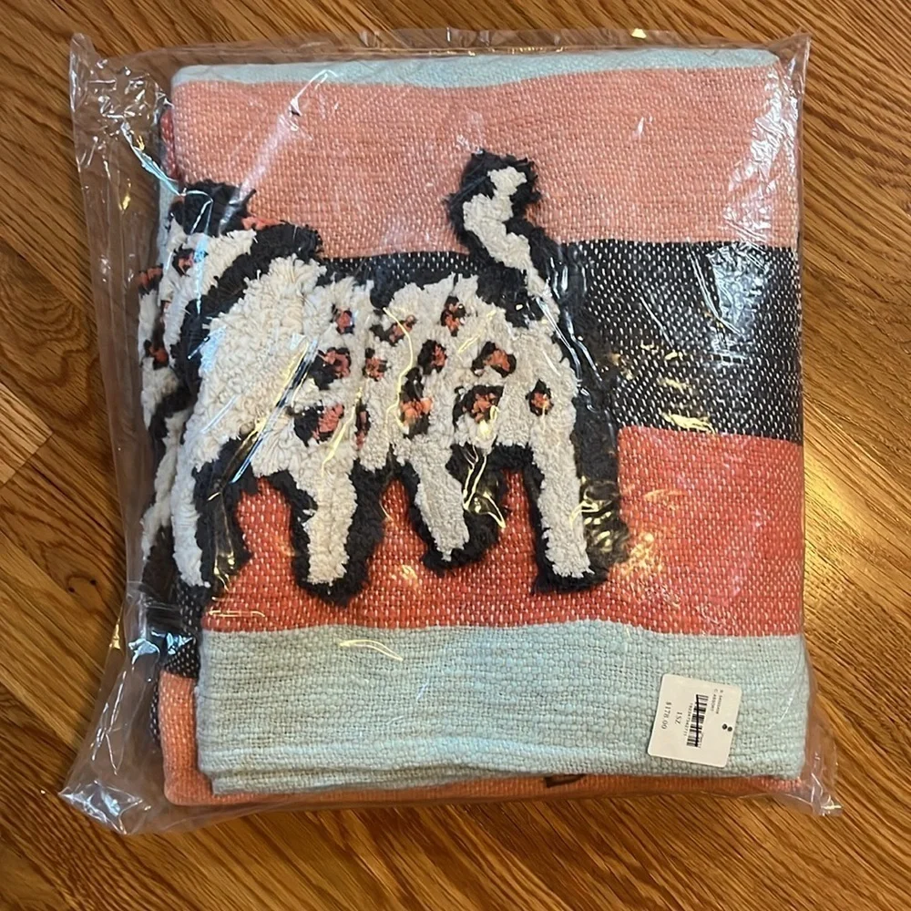 Anthropologie Richmond Throw Blanket Dog NWT